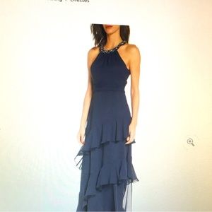Eliza j ruffle halter dress